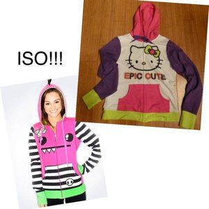 ISO Hello Kitty Epic Cute Hoodie and So So Happy Hoodie